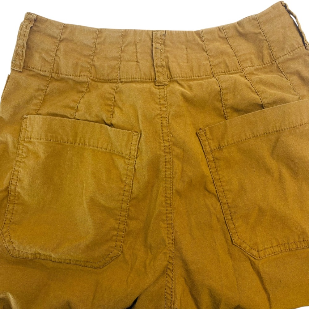 ANTHROPOLOGIE Linen Blend Crop Wide-Leg Pants in Tan Size 25 - Picture 8 of 10